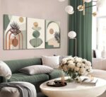 3 Pcs Boho Art Wall Decor Canvas Wall Art  Decor Stretched And Framed Ready To Hang Size 12 X 16in - Image 4