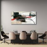 Handmade Oil Painting Canvas Wall Art Decoration Abstract Lines For Home Living Room Decor Rolled Frameless Unstretched Painting - Image 4