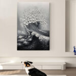 Abstract 3D Ocean Wave Thick Art Hand-painted Oil Painting Room Decor Art Paintings Wall Pictures Artwork For Home Decor - Image 5