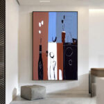 Handmade Oil Painting Canvas Wall Art Decoration Retro Abstract For Home Room Decor Rolled Frameless Unstretched Painting - Image 2